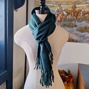 England 100% Cashmere Scarf, With Fringe, 35 X 12 Inches